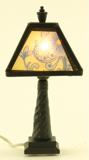 Electric lamp with replaceable bulb