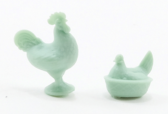 Rooster and hen figurine by Chrysnbon