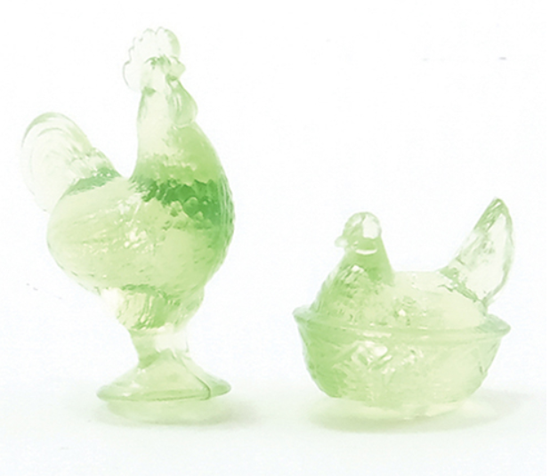 Rooster and hen figurine by Chrysnbon