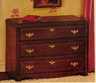 House of Miniatures 3 drawer chippendale chest kit