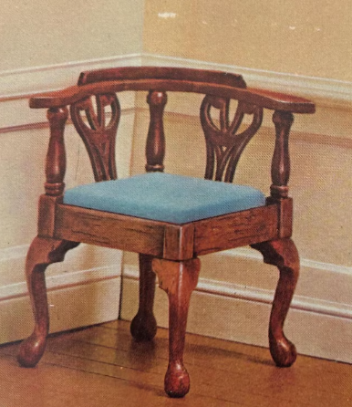 House of miniatures chippendale corner chair kit