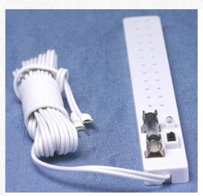 Power bar/strip with fuse, switch and leads