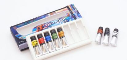 Paint tubes in a box