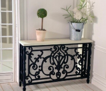 Console table kit with faux wrought iron detail
