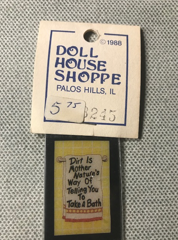 Dollhouse Shoppe Bathroom Sign