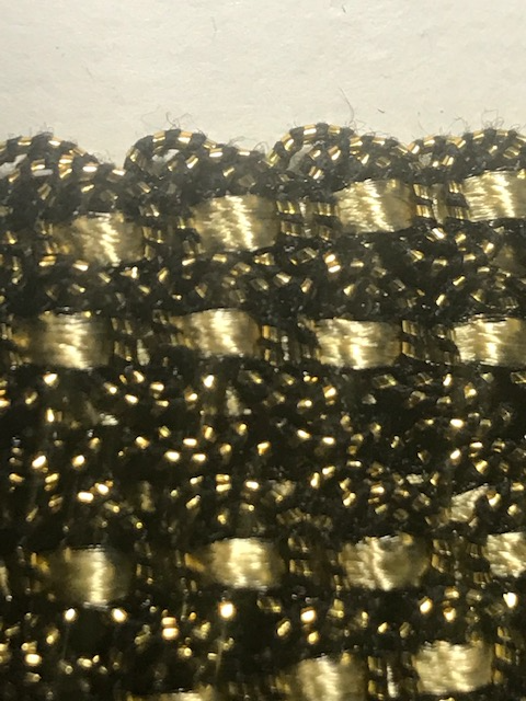 Black and gold trim-PRICE PER YARD