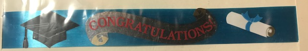 Graduation Banner  Reg Price:  $3.00 SALE