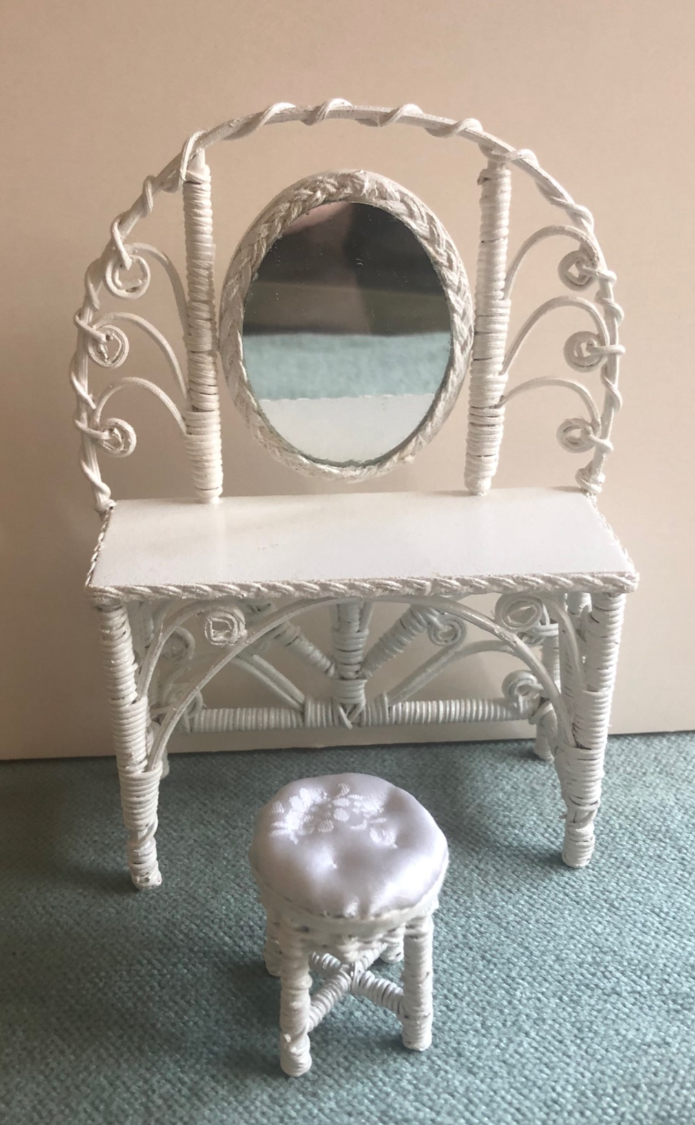 Handmade Wicker Vanity Set