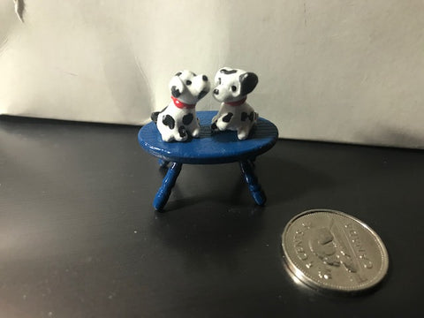 2 Dalmations on a stool accessory (metal)