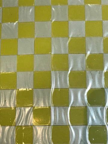 Yellow check tile  Reg Price 10.95  SALE