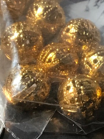 Gold Beads-Pack of 10