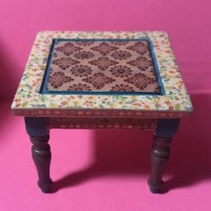 Folk art end table