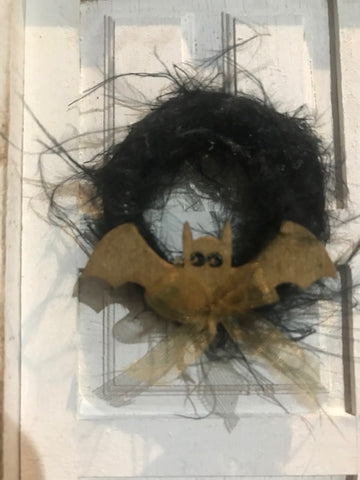 Halloweeen Bat Wreath by retired artist M3