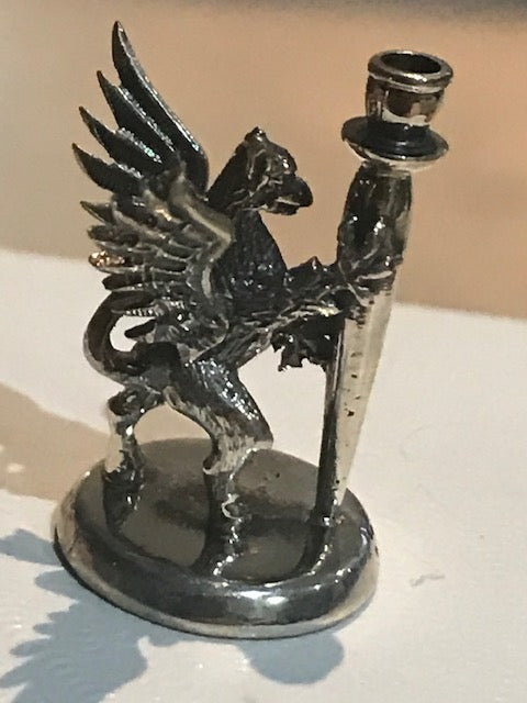 Don Henry Sterling Silver Gryphon Candleholder