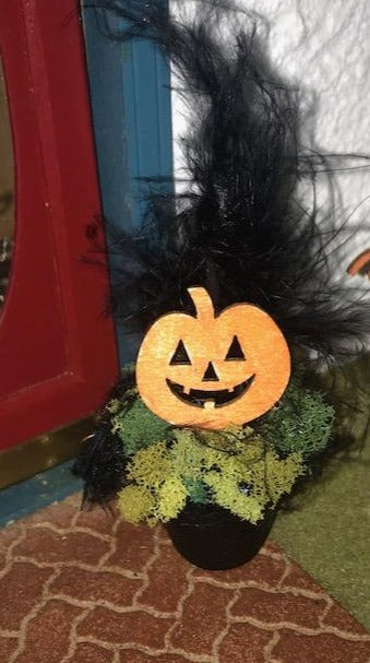 Pumpkin Halloween Planter by retired artist M3