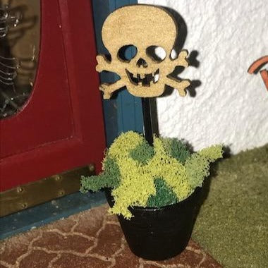 Halloween Skeleton Planter by retired artistan M3