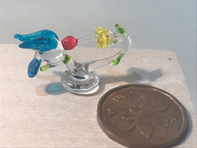 Hummingbird blown glass figurine