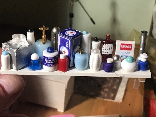 Shelf of toiletries