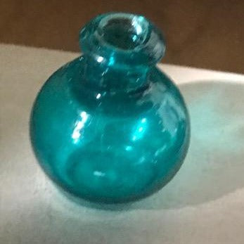 Green blown glass vase