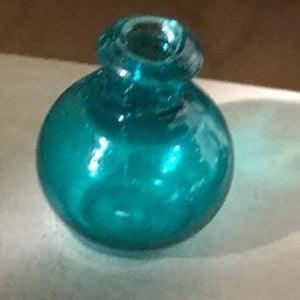 Green blown glass vase