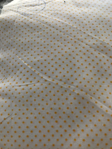 Yellow Polka dot Fabric 18x11 inches