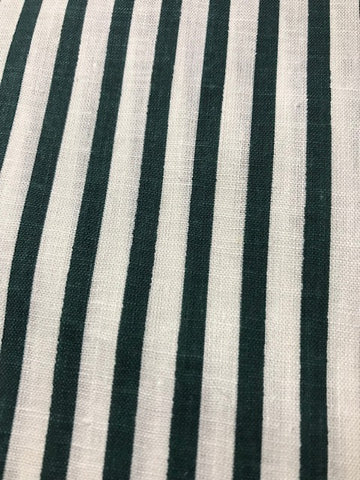 Forest green and white fabric 18x11 inches