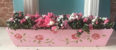 Set of 4 window boxes with landscape