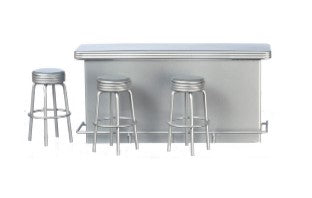 1950s bar stools and counter