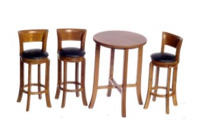 Tall table and 3 bar stools