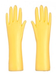 Yellow rubber gloves