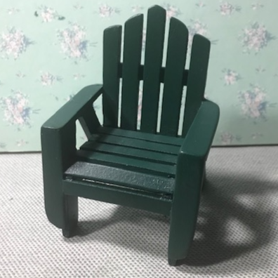 Concord Adirondack Chair Green with matching stool