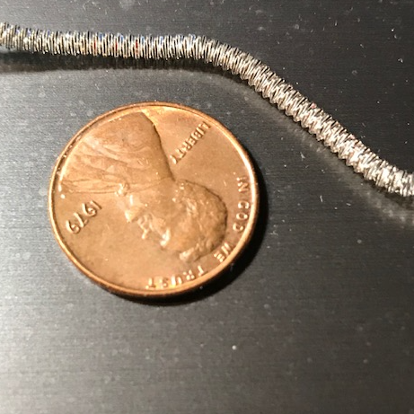 Sparkly silver elastic cord-price per yard