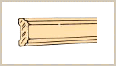 Sub rail wood 5/16 inch-per 24 inch length